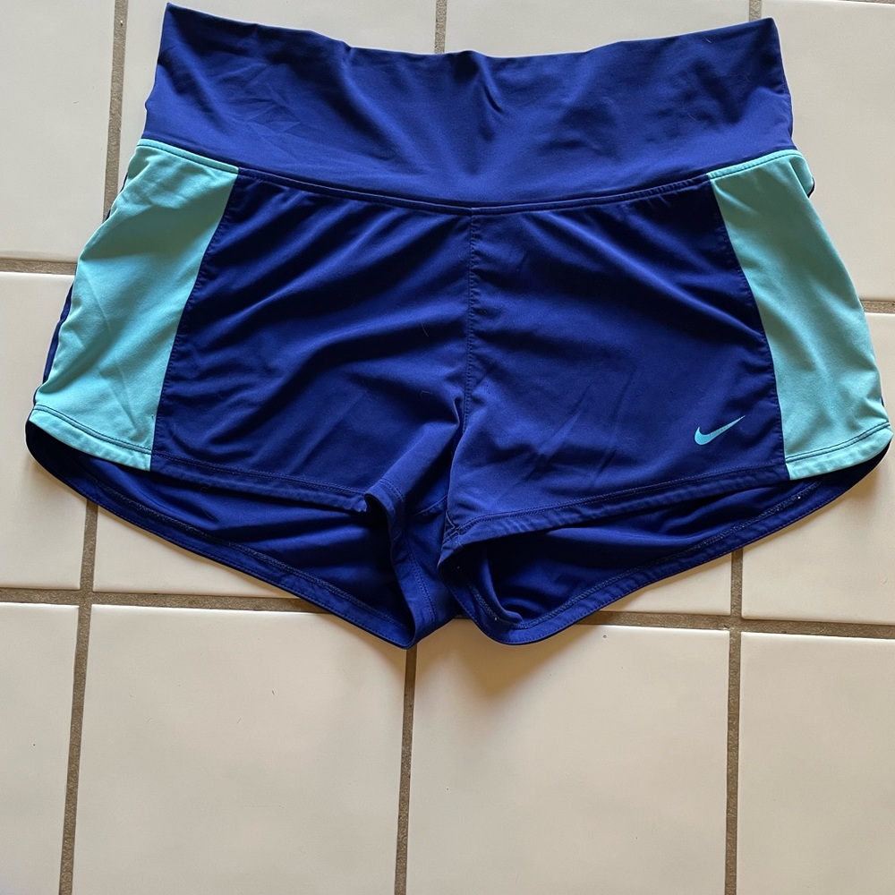Nike Women's Athletic Shorts in Blue and Aqua